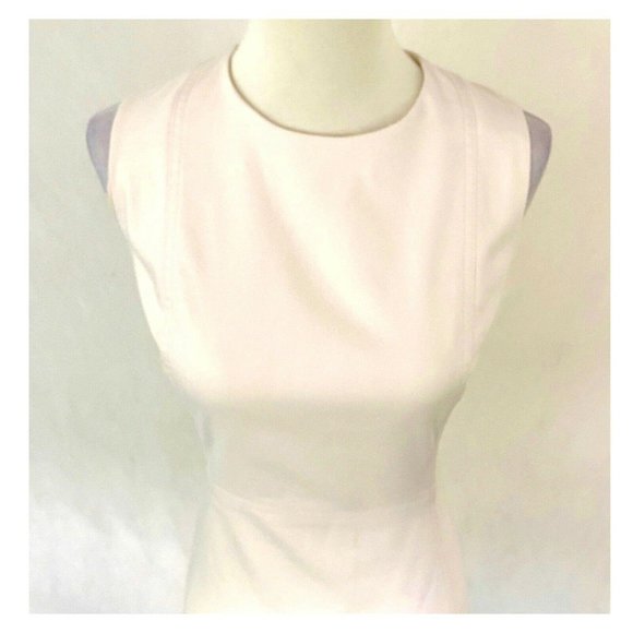 Calvin Klein Sleeveless Blush Cotton Blend Sheath - Picture 3 of 8